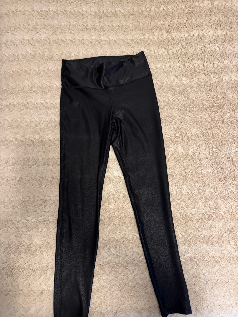 Black faux leather leggings - Mono B